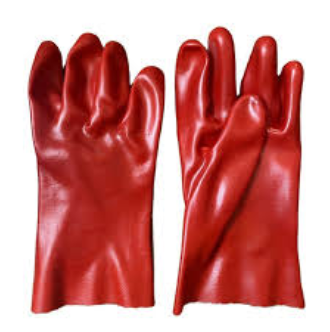 GLOVES CHEMICAL RED PVC